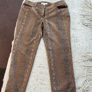 Chico's Brown Snakeskin Print Pants (Size 5 / US 20)